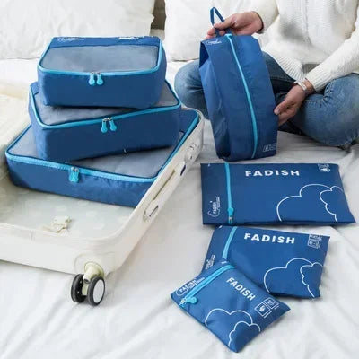 Kompaktes Reisetaschen-Set, 7-teilig, wasserabweisender Gepäckorganizer