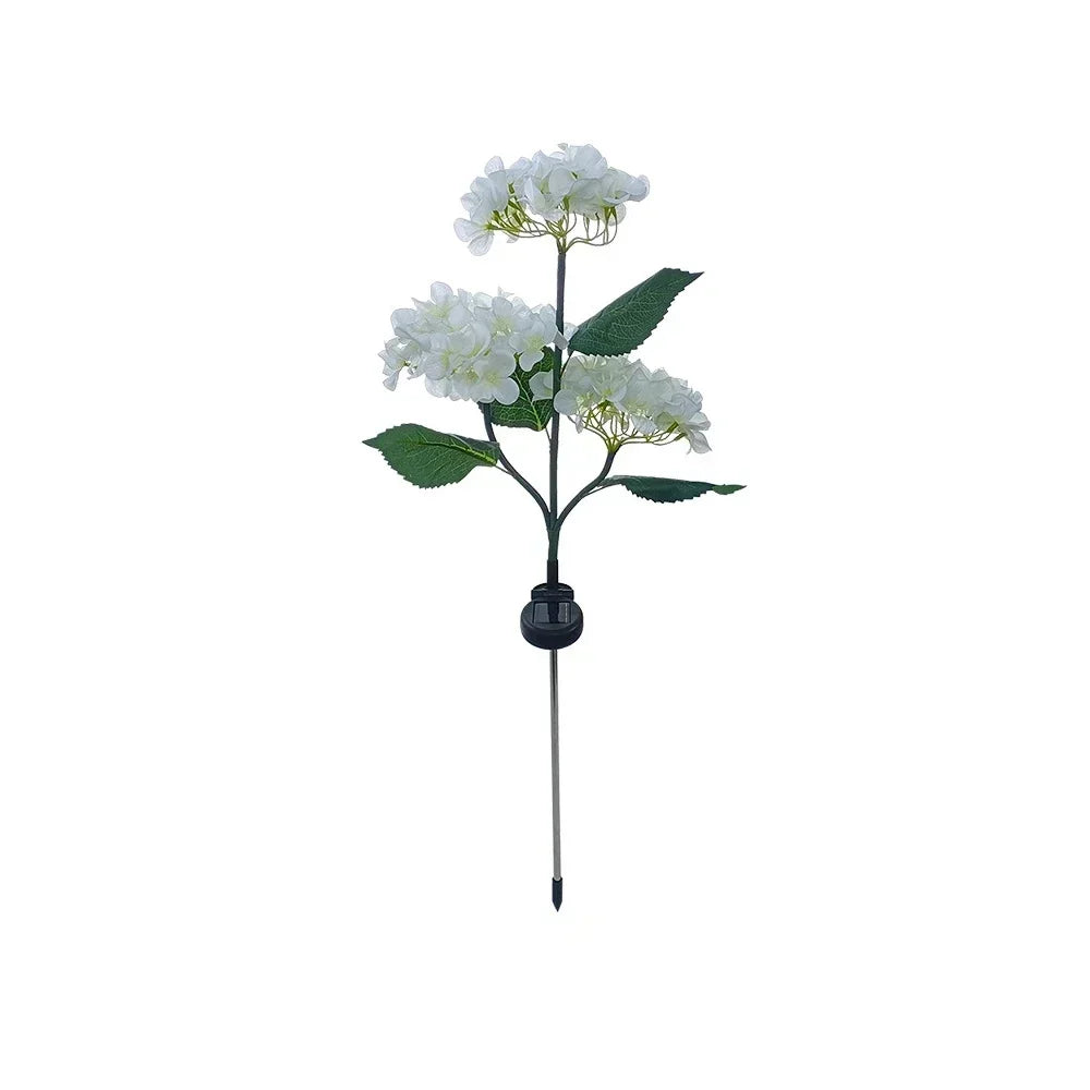 Bunte, solarbetriebene Lichterkette mit Blumen