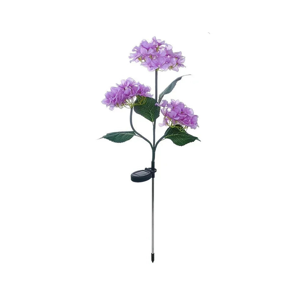 Bunte, solarbetriebene Lichterkette mit Blumen