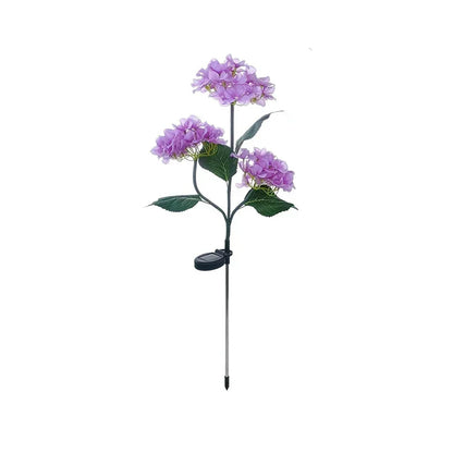 Bunte, solarbetriebene Lichterkette mit Blumen