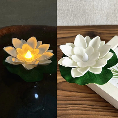 Schwimmende Teichleuchte mit LED-Sensor