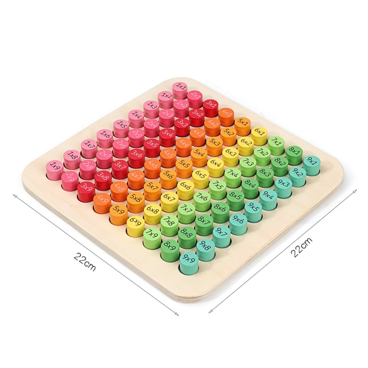 Multiplikationstafel aus Holz zum Lernen