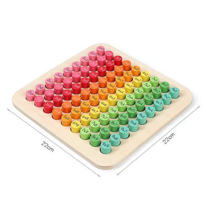 Multiplikationstafel aus Holz zum Lernen