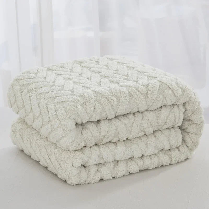 Warme Plüsch-Fleecedecke für Herbst und Winter