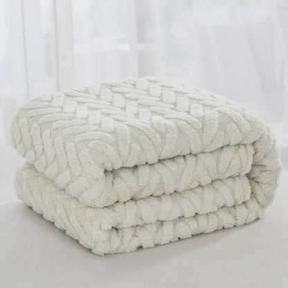 Warme Plüsch-Fleecedecke für Herbst und Winter