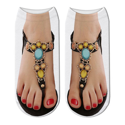 Witzige, 3D-designte Knöchelsocken