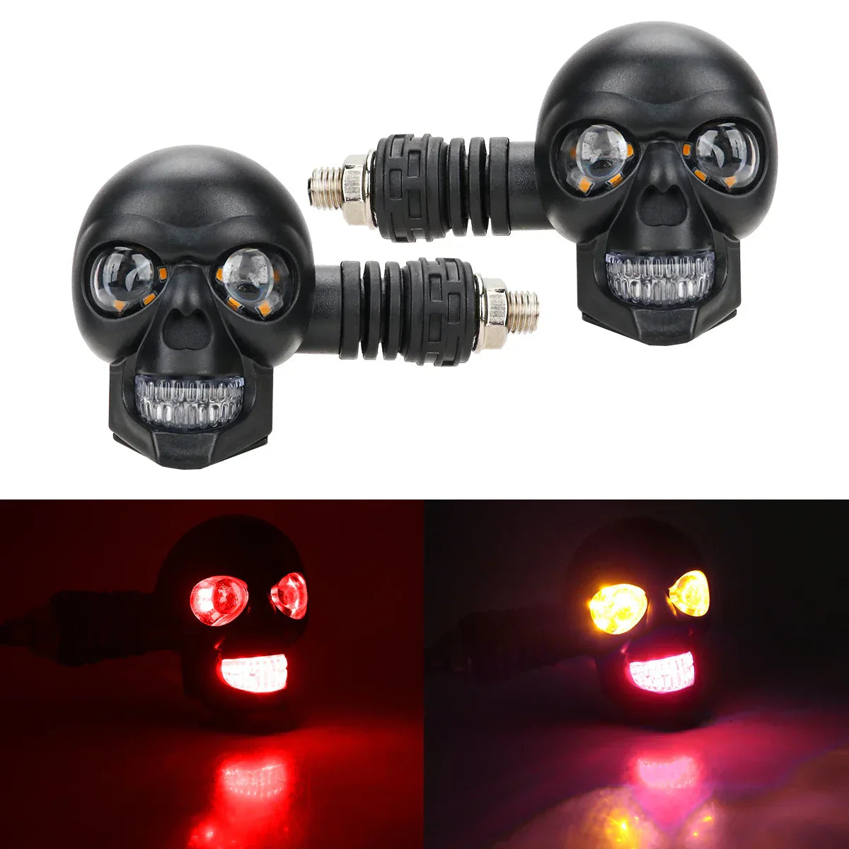 Dunkler Totenkopf-Fahrradblinker
