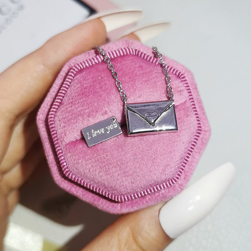 Romantic Heart Love Letter Pendant - Halri