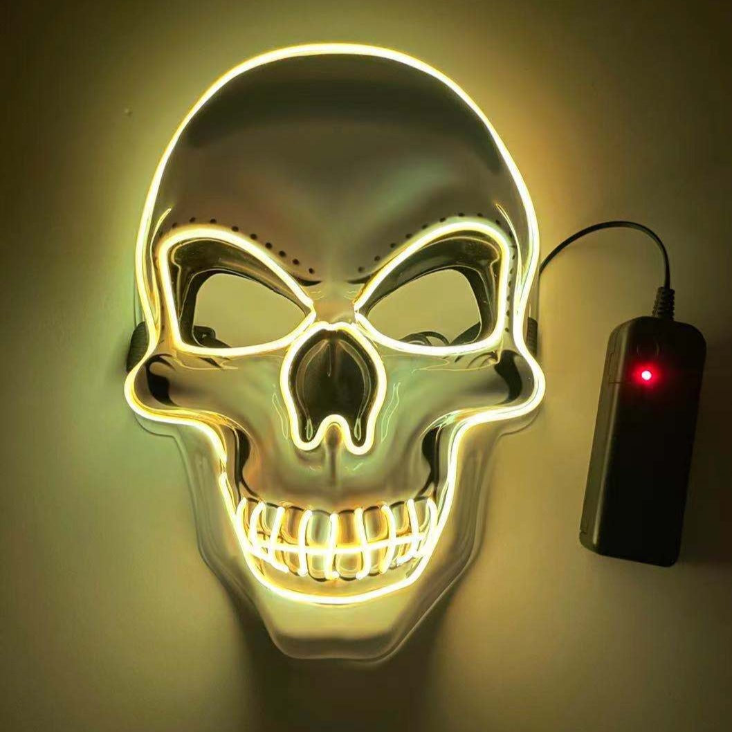 Leuchtende LED-Totenkopf-Partymaske