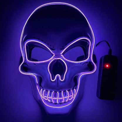 Leuchtende LED-Totenkopf-Partymaske