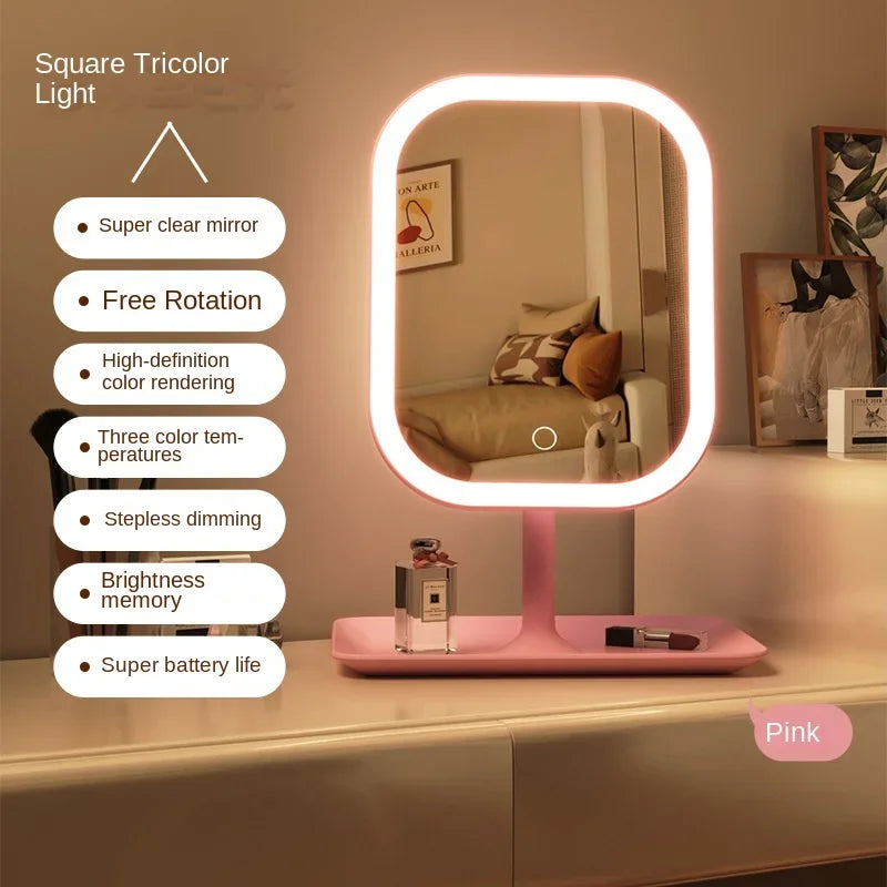 LED-Schminkspiegel mit 3-farbiger Beleuchtung und Touch-Steuerung
