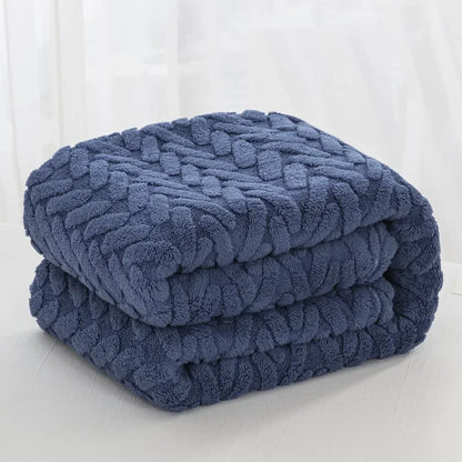 Warme Plüsch-Fleecedecke für Herbst und Winter