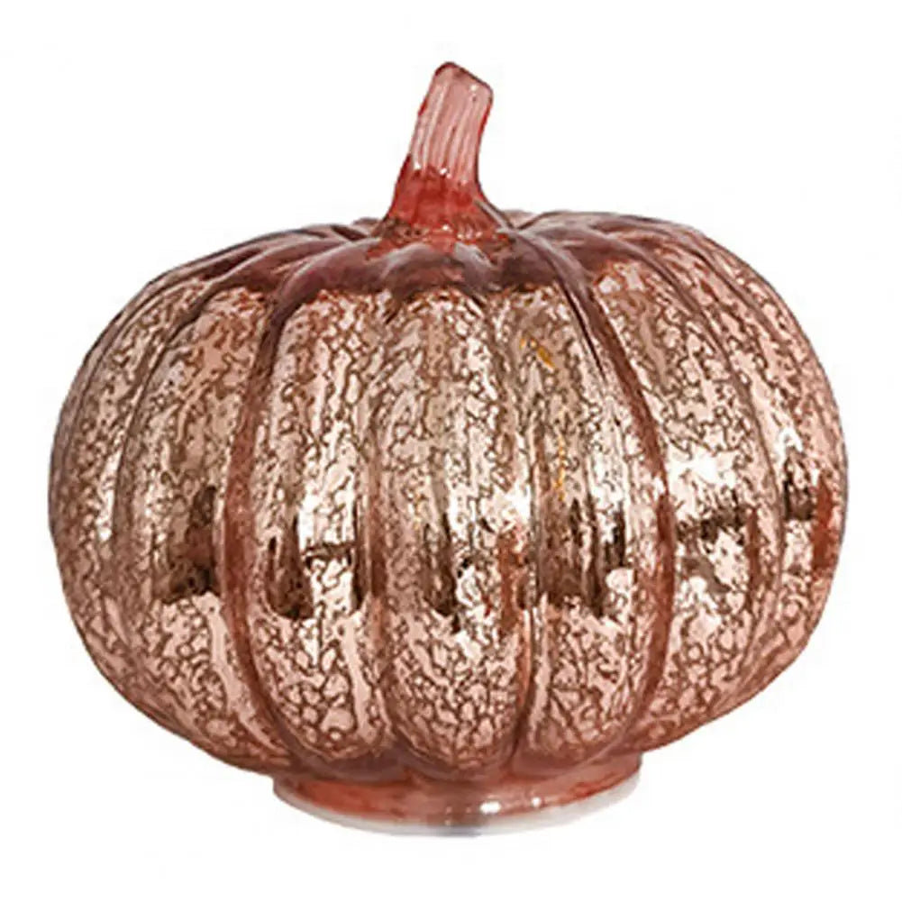 Warm Glow Glass Pumpkin Decor with LED Lights - Halri