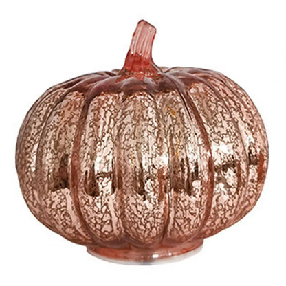 Warm Glow Glass Pumpkin Decor with LED Lights - Halri