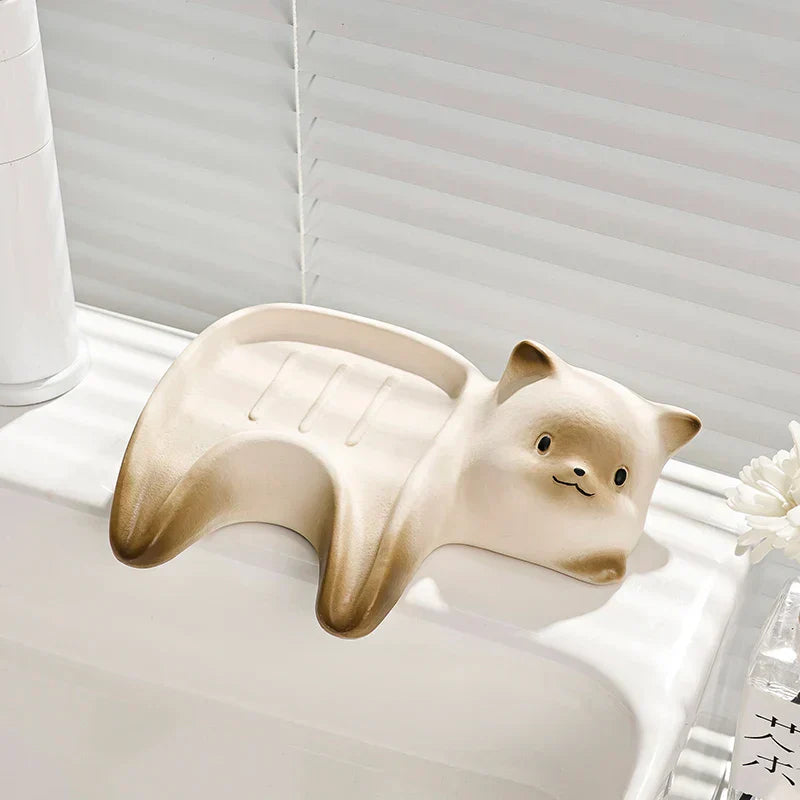 Adorable Kitty Ceramic Soap Dish - Halri
