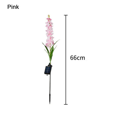 Bunte, solarbetriebene Lichterkette mit Blumen