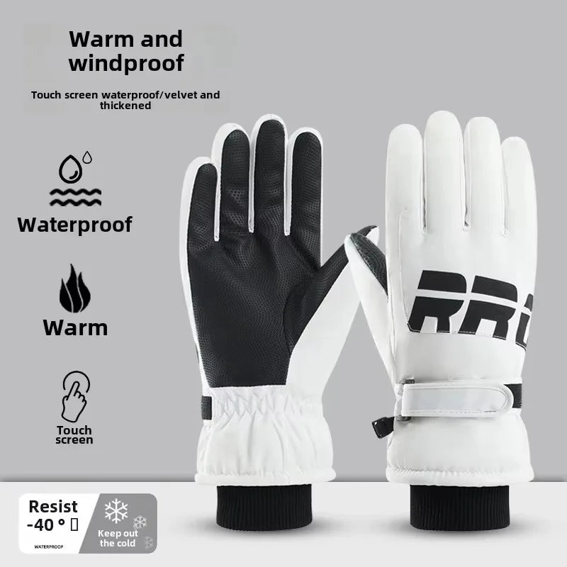 Isolierte Schneehandschuhe | Wasserdichte Thermohandschuhe | Touchscreen
