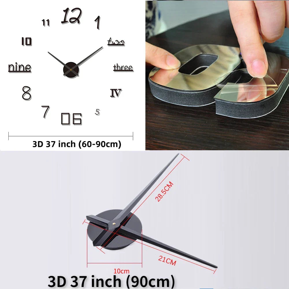 Quiet Modern Wall Clock Analog Home Decoration