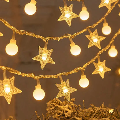 Bunte LED-Lichterketten für den Weihnachtsbaum