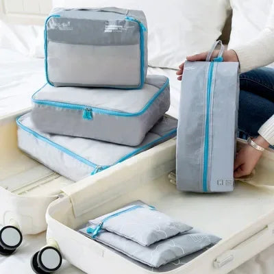 Kompaktes Reisetaschen-Set, 7-teilig, wasserabweisender Gepäckorganizer