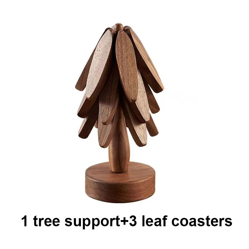 Natural Wood Protective Coaster Set - Halri