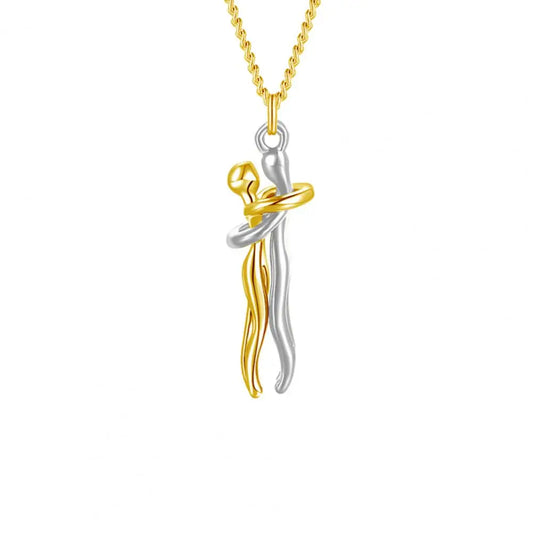 Romantic Heart Couple Pendant Necklace - Halri