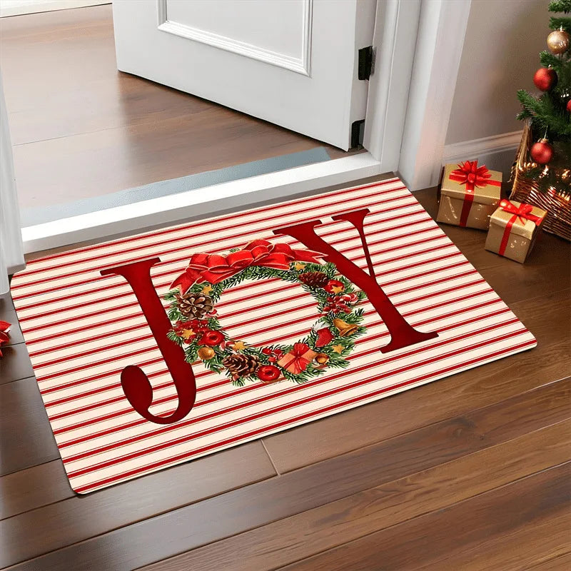 Festliche Fußmatte mit Weihnachtsmann-Motiv