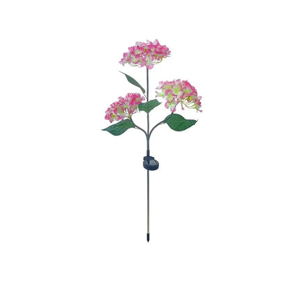 Bunte, solarbetriebene Lichterkette mit Blumen