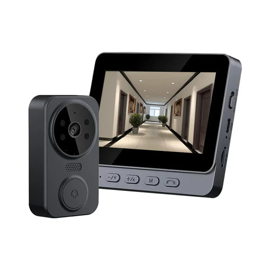Wireless Video Doorbell with 4.3 Screen and Night View - Halri