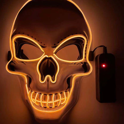 Leuchtende LED-Totenkopf-Partymaske