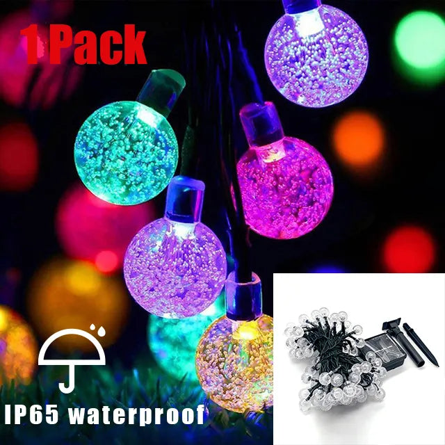 Helle, wasserdichte Solar-Lichterkette mit 100 LEDs für den Außenbereich