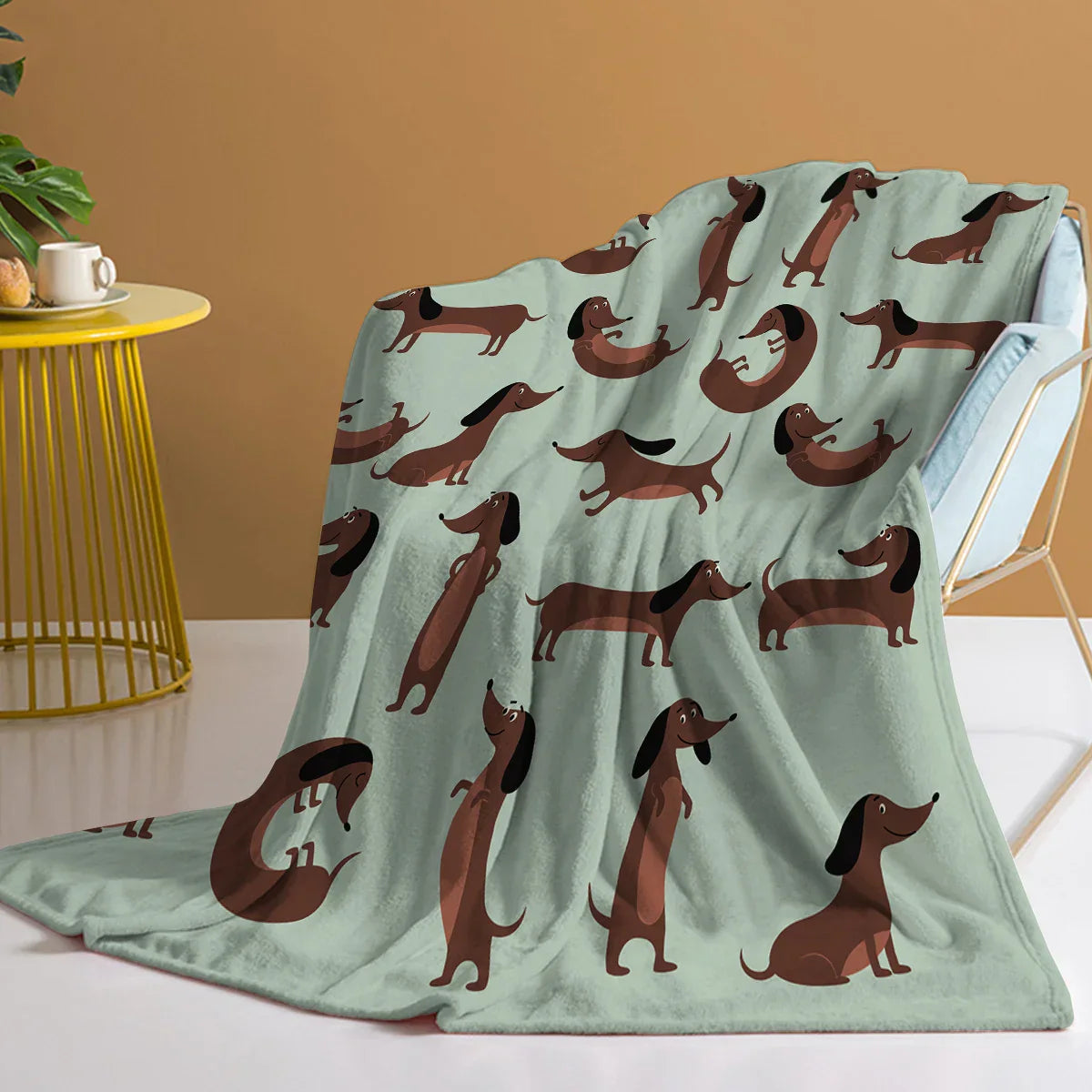 Cozy Dachshund Flannel Throw Blanket - Halri