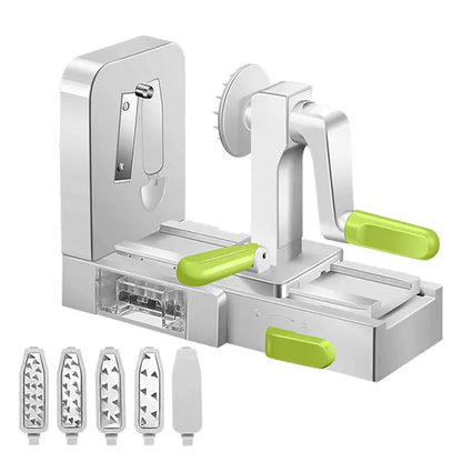 Einfaches 5-in-1-Gemüsespiralschneider- und -hobelset