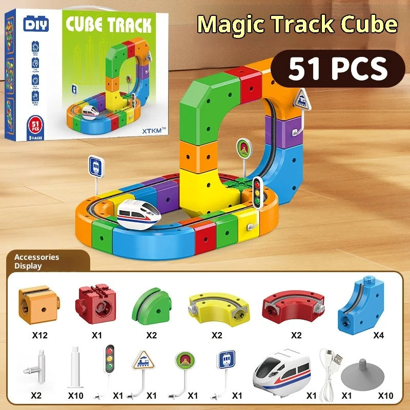 Ultimate Building Racing Track Set – 51/81 Piece Kit