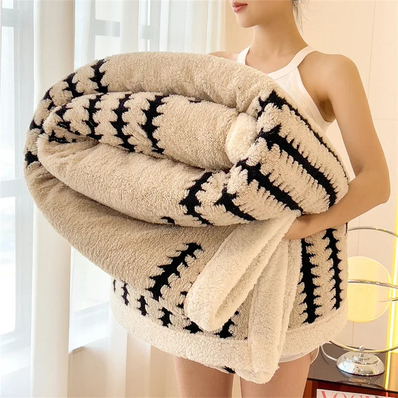 Plüsch-Fleecedecke, superweiche Kuscheldecke