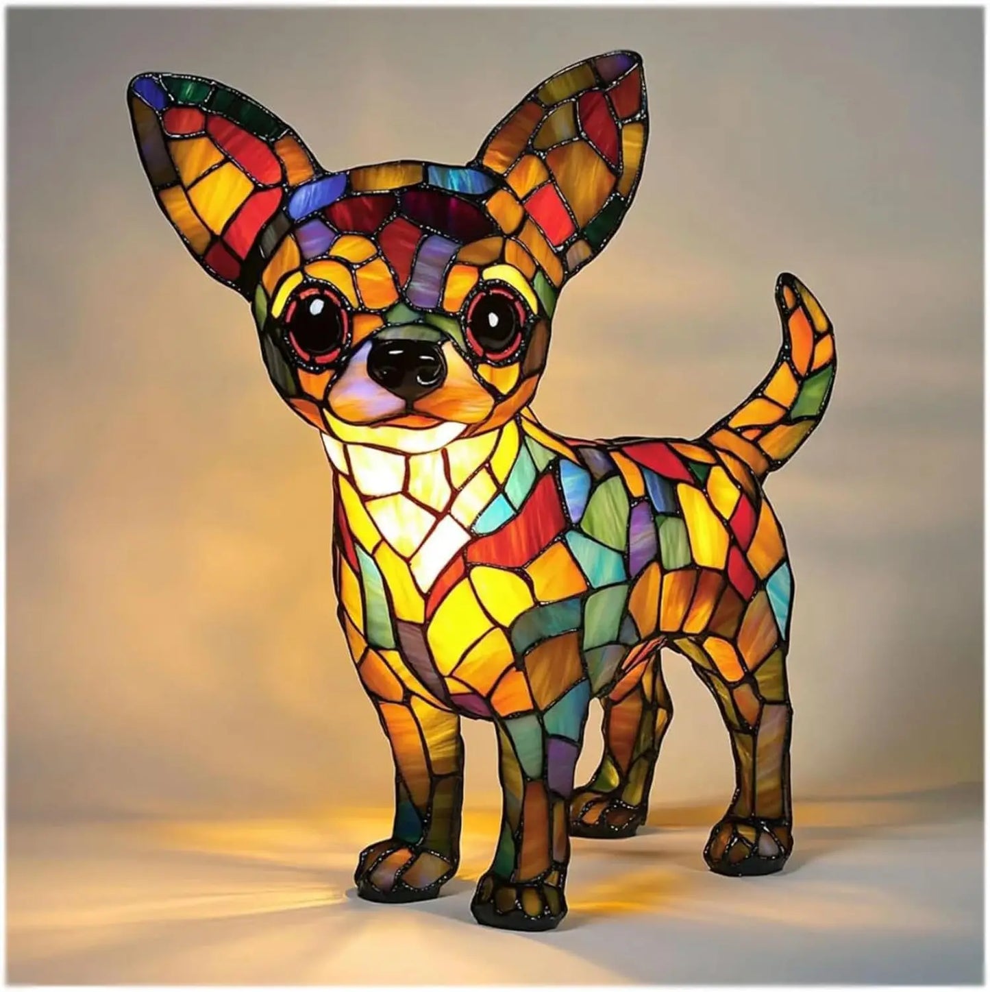 Fun Dog Statue Desk Lamp Cute Home Decor Light