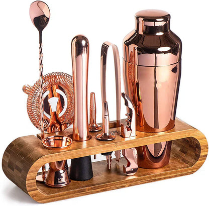 Premium Metal 10-Piece Cocktail Bar Set