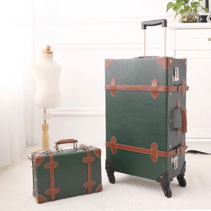 Reise-Set im Vintage-Stil mit Hartschalenkoffer 