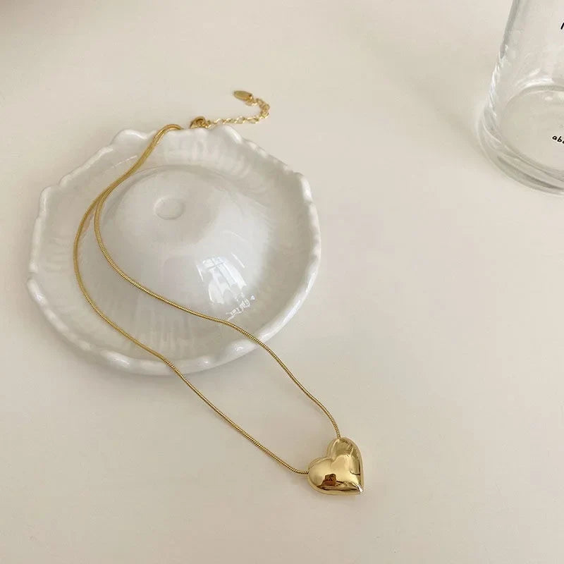 Romantic Heart Link Chain Necklace - Halri