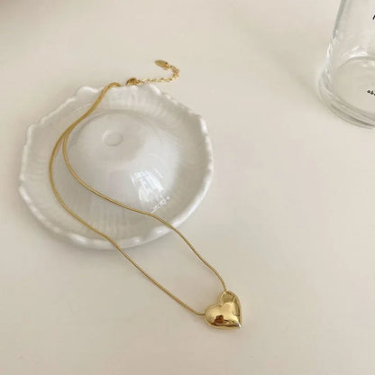 Romantic Heart Link Chain Necklace - Halri