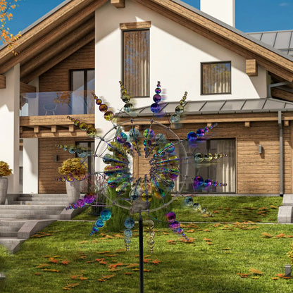 Bunte Solar-Windmühle Gartendekoration Spinner