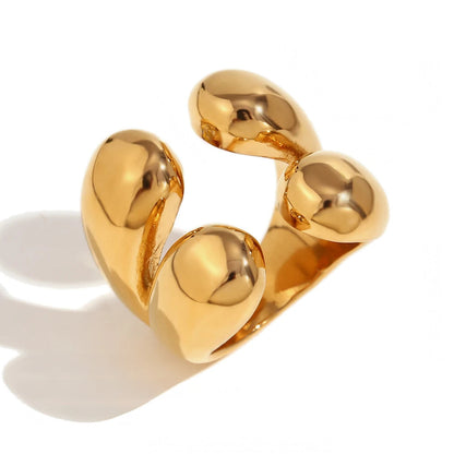 Luxuriöser Statement-Ring aus 18-karätigem Gold in Tropfenform