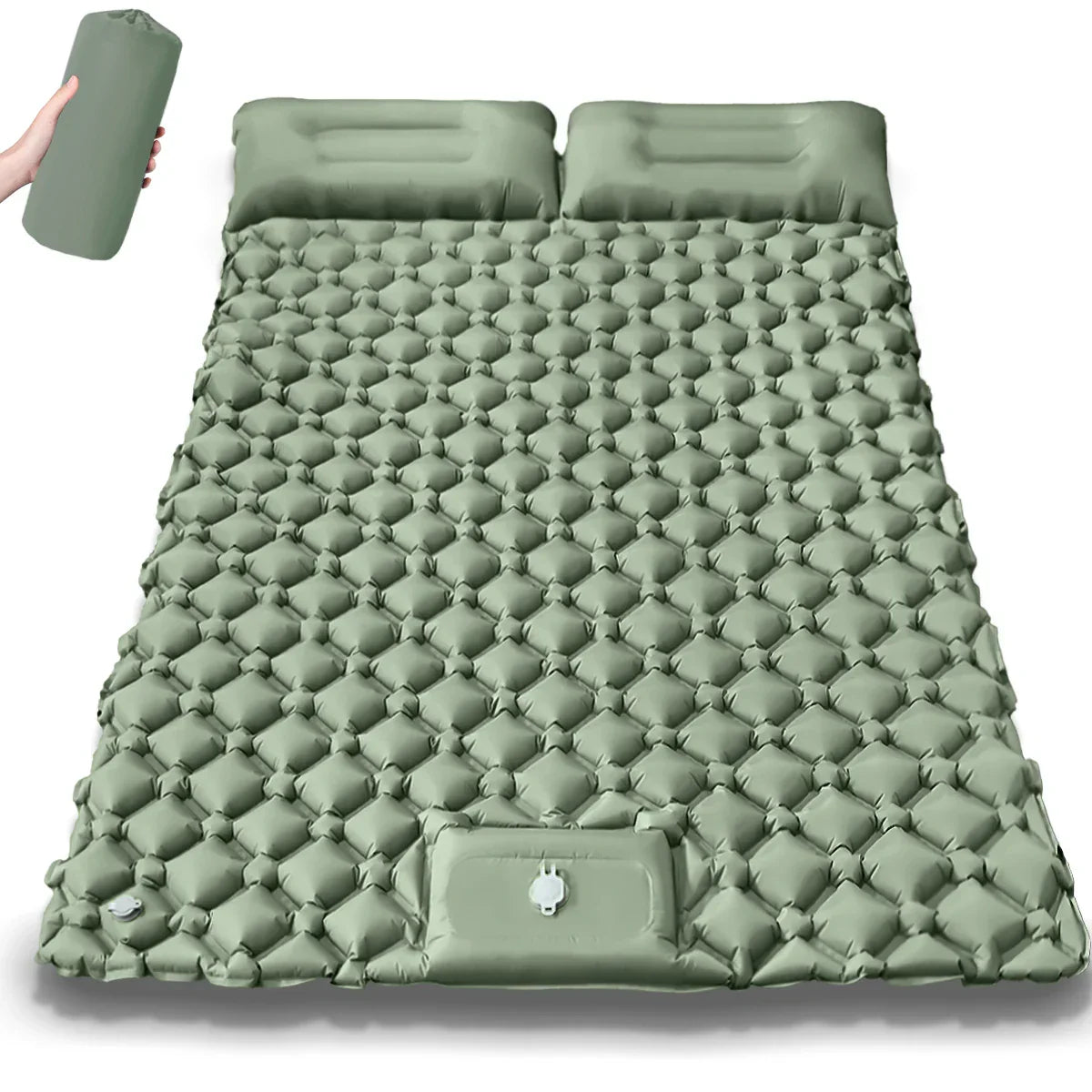 Komfortable große Doppel-Luft-Campingmatratze 