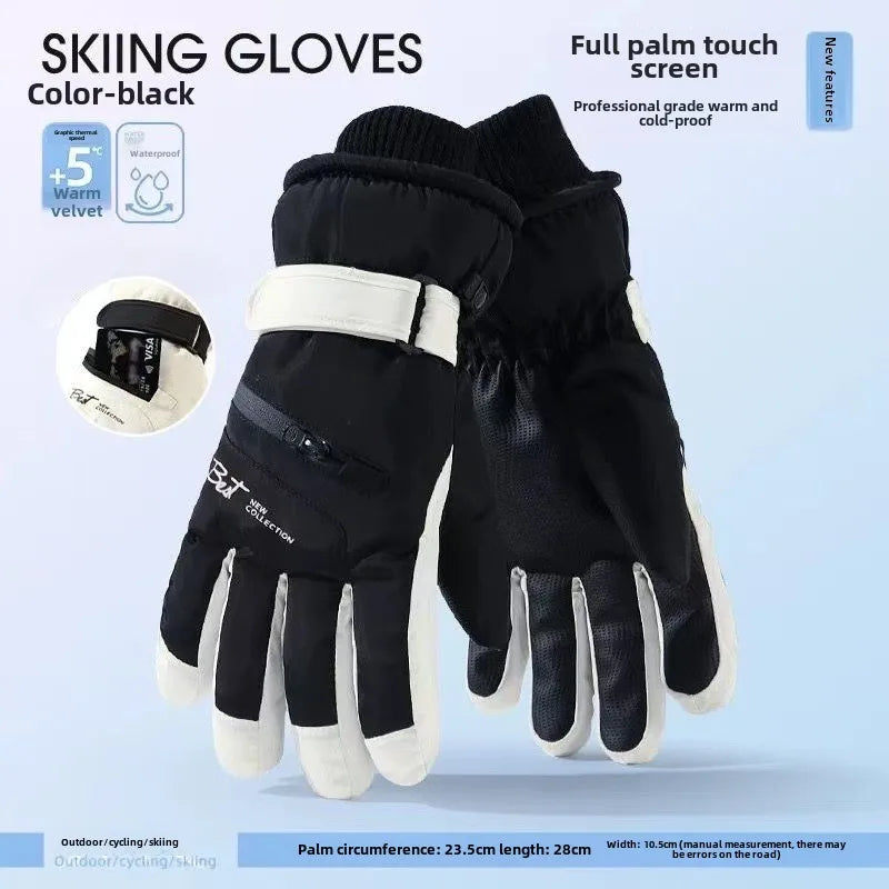 Isolierte Schneehandschuhe | Wasserdichte Thermohandschuhe | Touchscreen