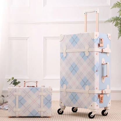 Reise-Set im Vintage-Stil mit Hartschalenkoffer 