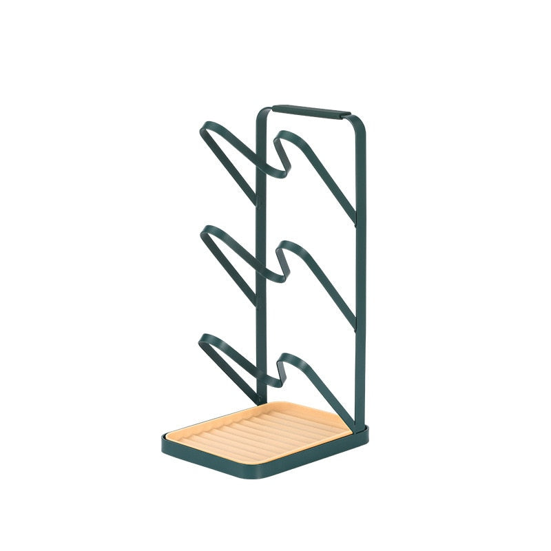 Platzsparendes 3-stöckiges Topfdeckel-Regal