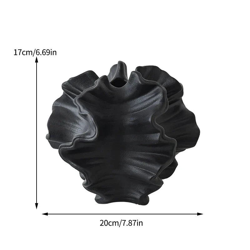 Simple Beige Ceramic Vase Nordic Style - Halri