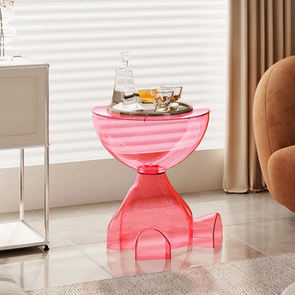 Kompakter Couchtisch aus Klarglas