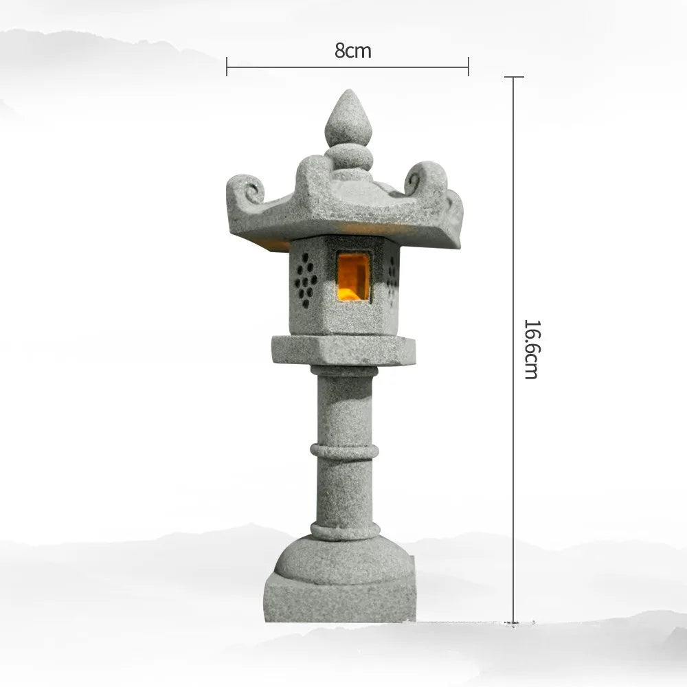 Gartendekoration: Mini-Pagode aus natürlichem Sandstein