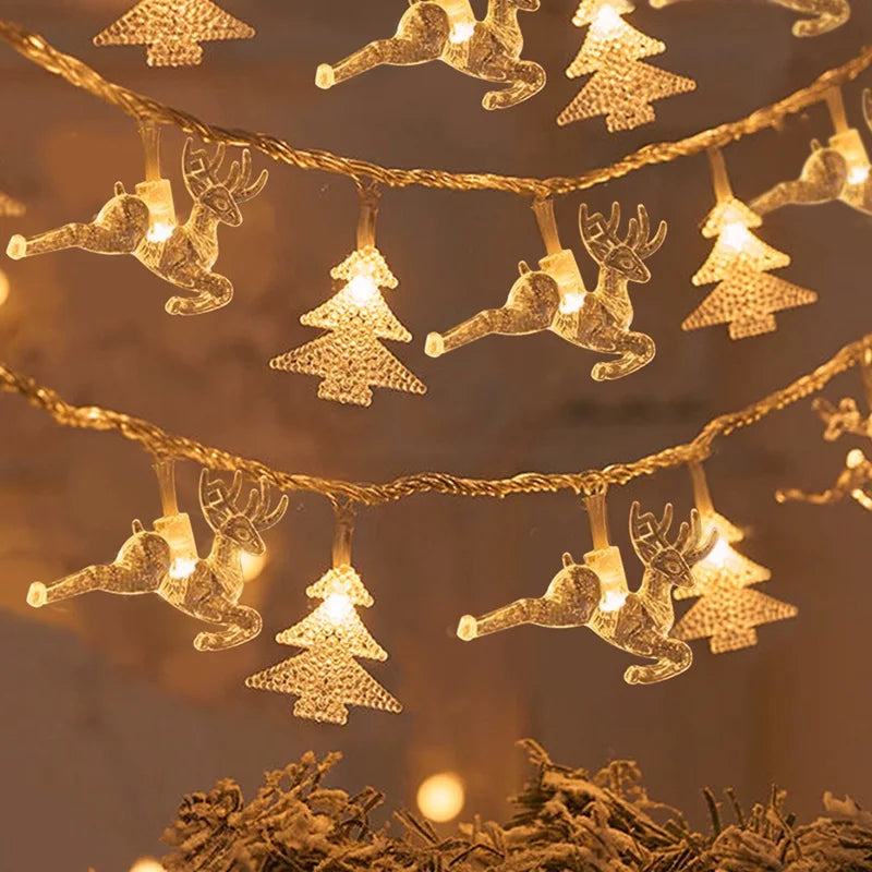Bunte LED-Lichterketten für den Weihnachtsbaum